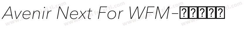 Avenir Next For WFM字体转换